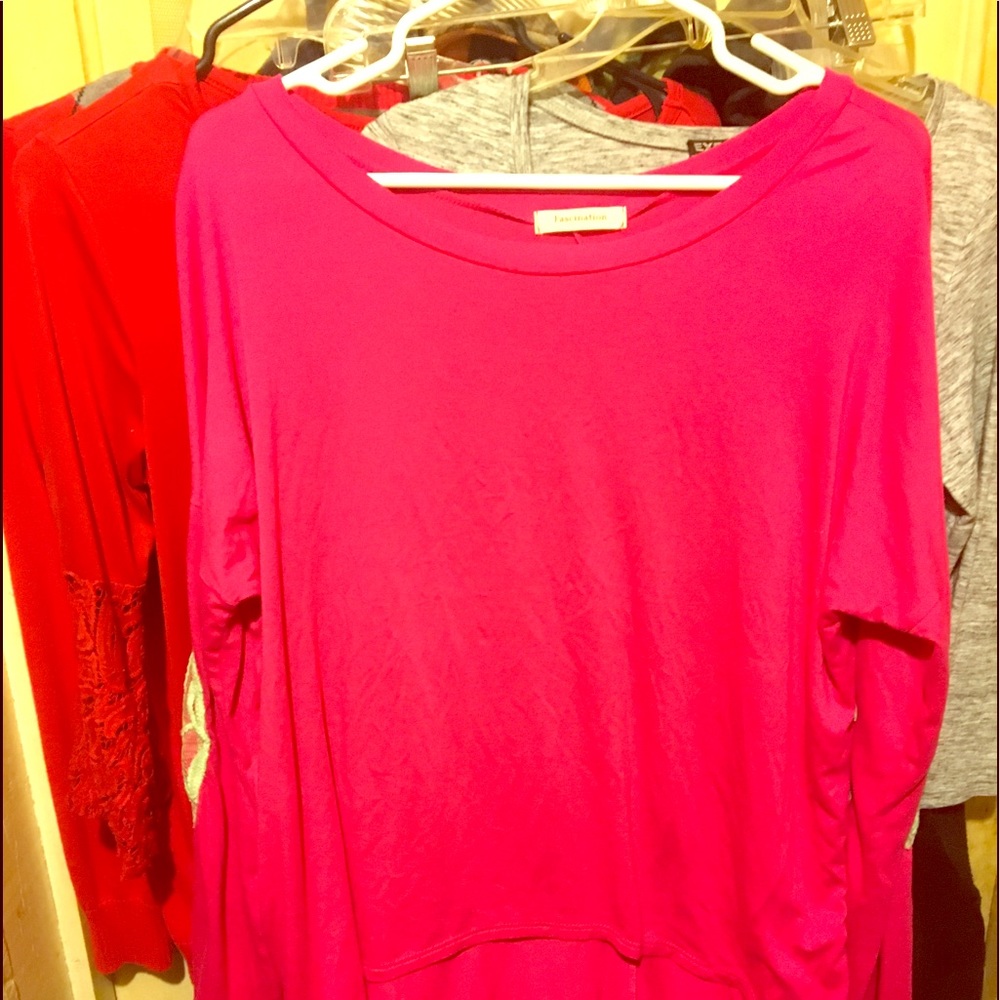 Pink long sleeve shirt size L